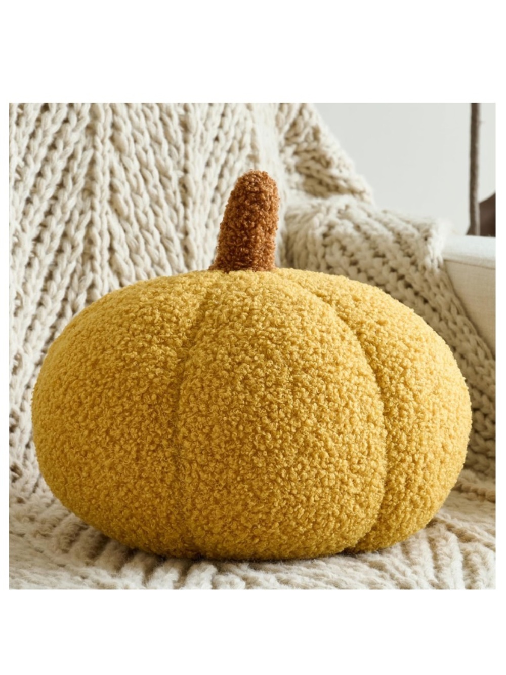 Pumpkin Pillow, Decorative Throw Pillow 11”